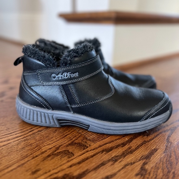 Orthofeet Siena Leather Ankle Boots Black Size 9.5 B Medium NWOT - Picture 4 of 15